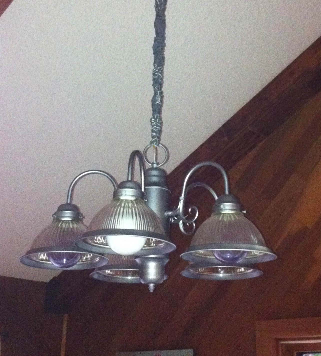 Rethink Crafts June 2017 Light Fixture Above The Dining Room Table It Used To Be Gold With An Ugly Chain Hanging Down A Little Spray Paint Fabric Cover For Helped