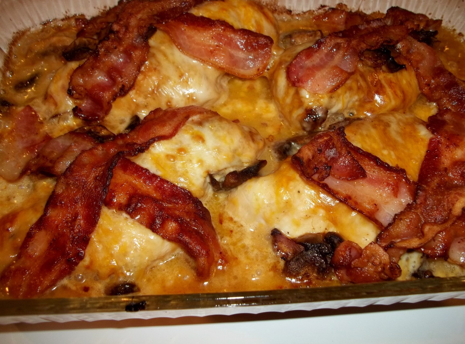 Fresh Brewed Every Morning Bacon Cheese Topped Chicken