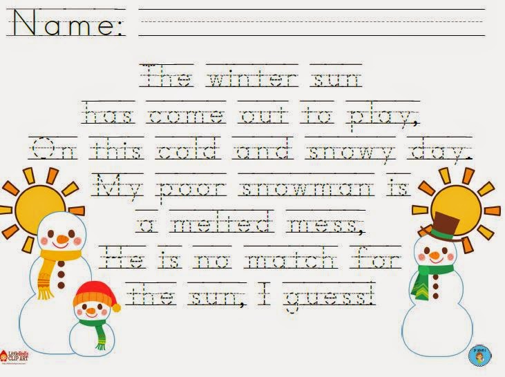 https://www.teacherspayteachers.com/Product/FREEBIE-My-Melted-Snowman-Handwriting-Practice-1645614
