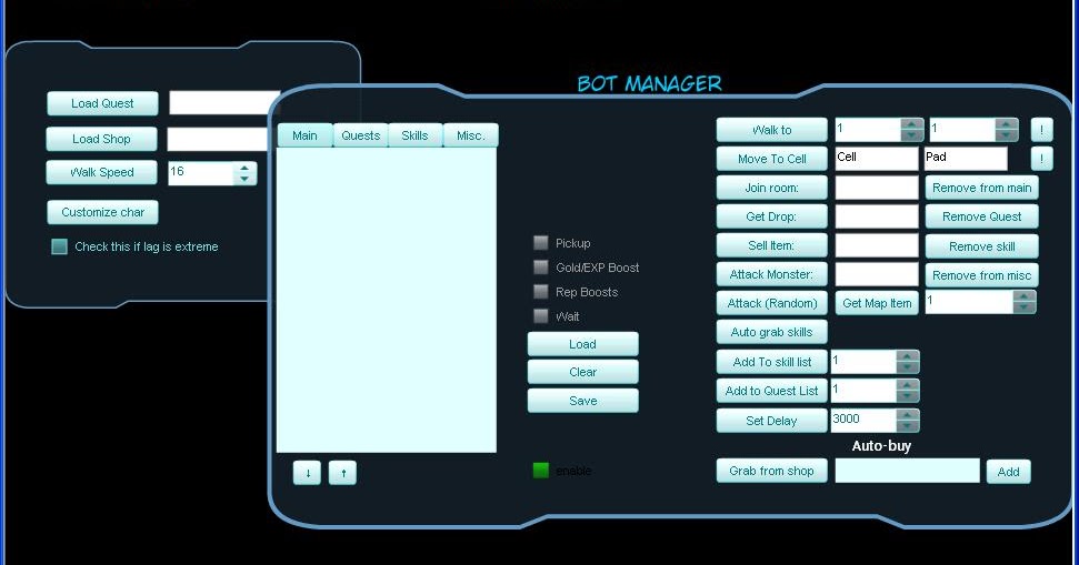 Roulette bot code manager