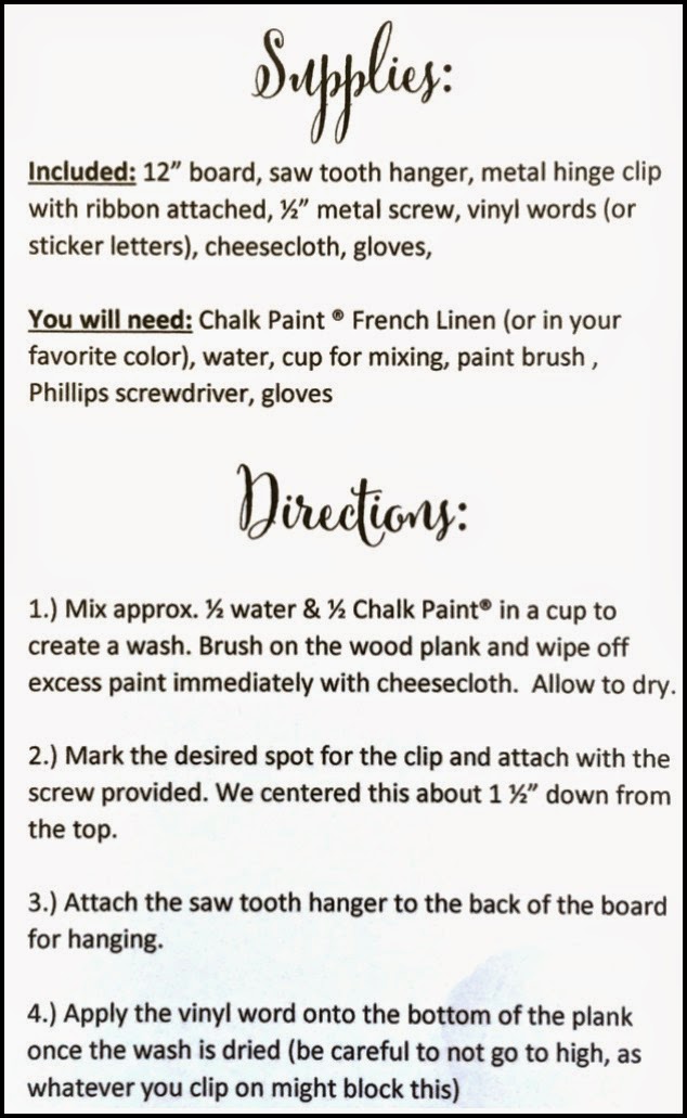 Green Table Mercantile Chalk Paint® Photo Clipboard Tutorial April