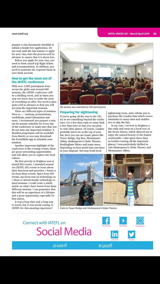 My Experience in IATEFL International Magazine