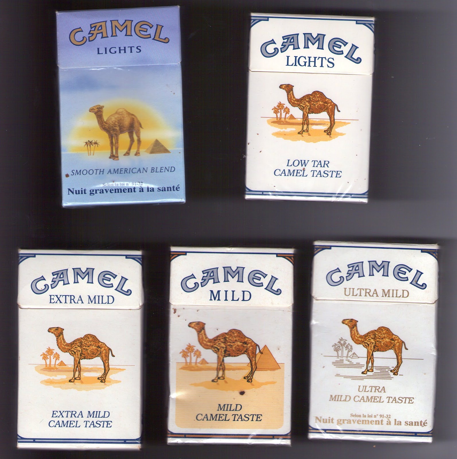 Ma Collection de paquets de cigarettes CAMEL