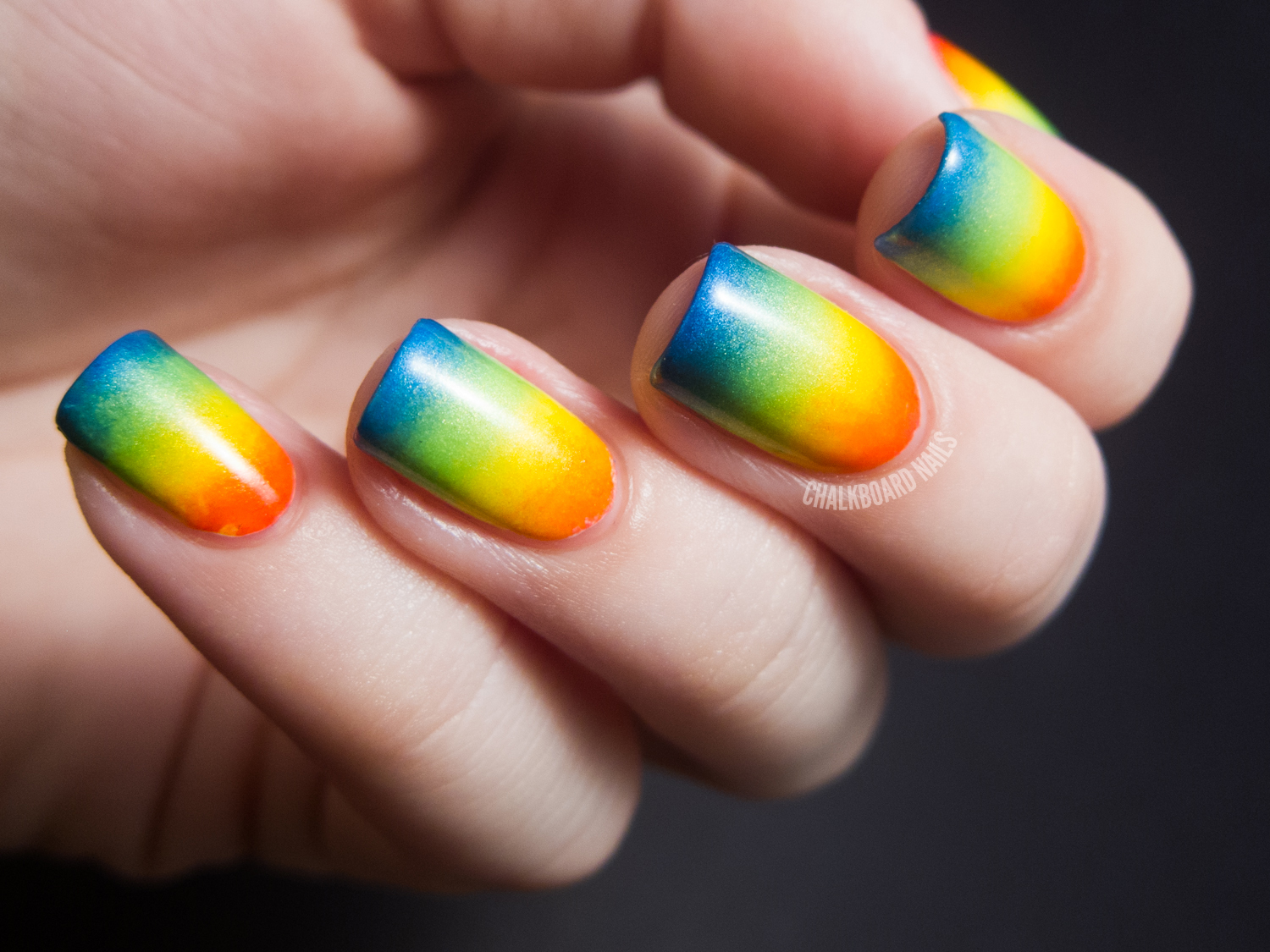 1. Rainbow Ombre Nails - wide 7