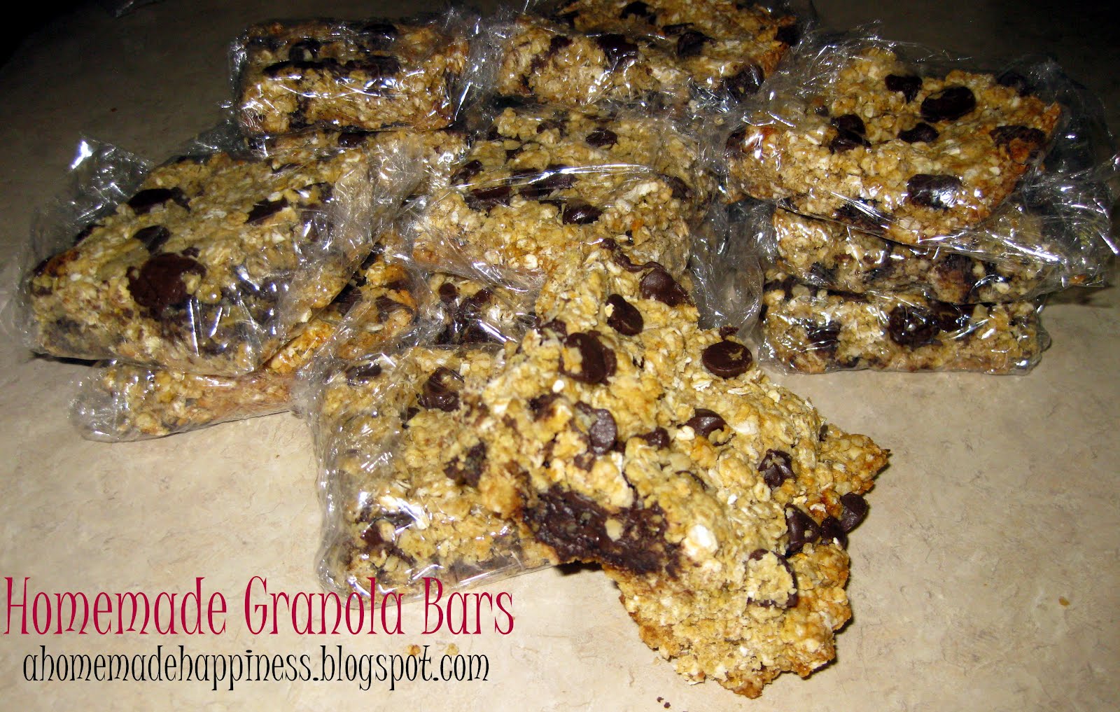 Happiness is Homemade Homemade Granola Bars