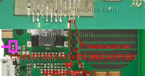 Trik Jumper Jalur Lampu Nokia C1 02 Dan Nokia C1 01 Cara Servis Hp Terbaik Gampang Di Menggerti