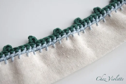 DIY Tuto bordure dentelle au crochet sur un Tote Bag - Chez Violette