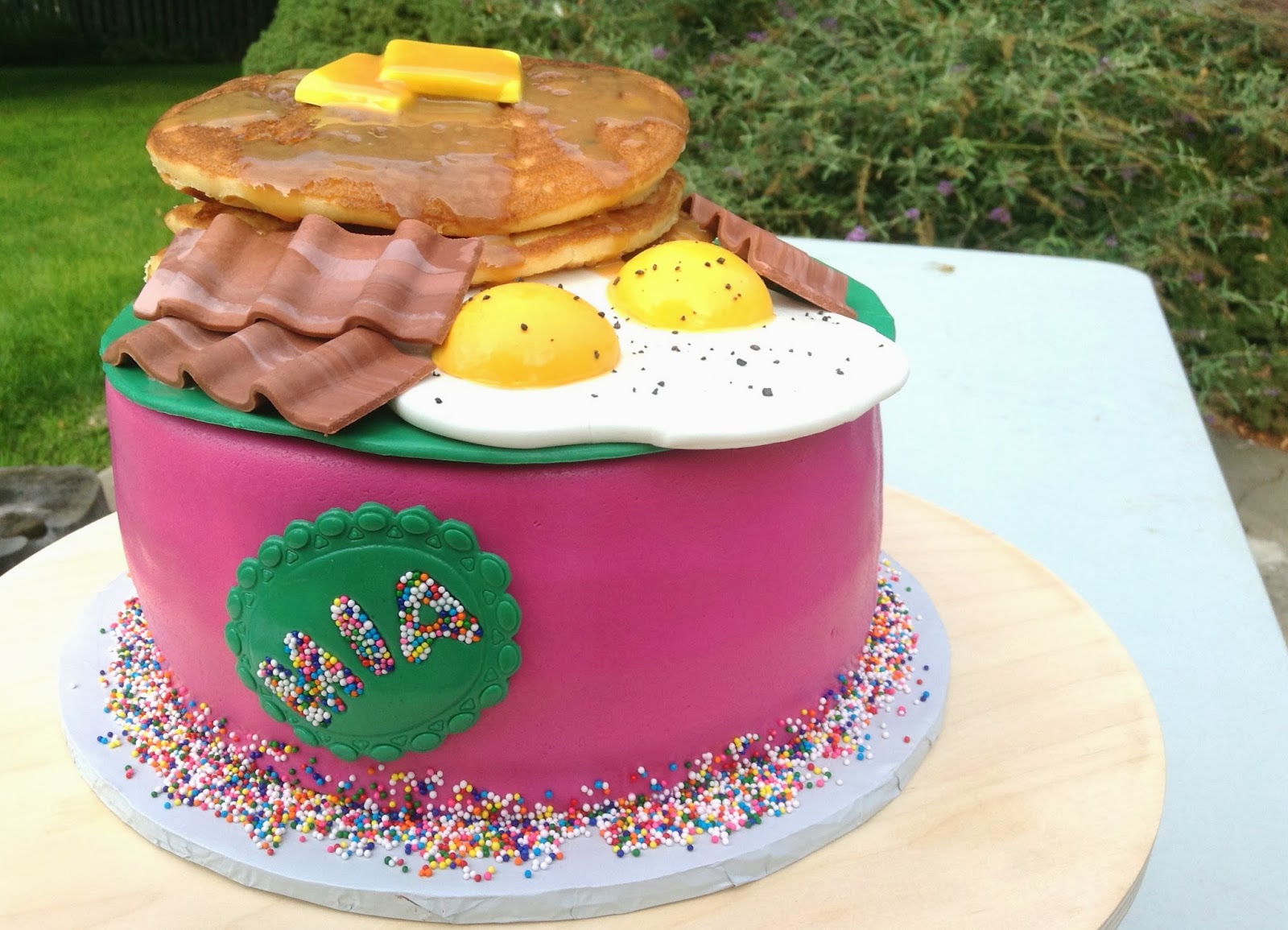 THE MIGHTY BAKER Breakfast Themed Birthday Cake
