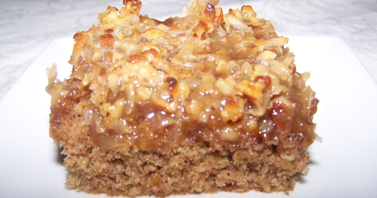 Oatmeal Cake with Coconut Glaze Topping