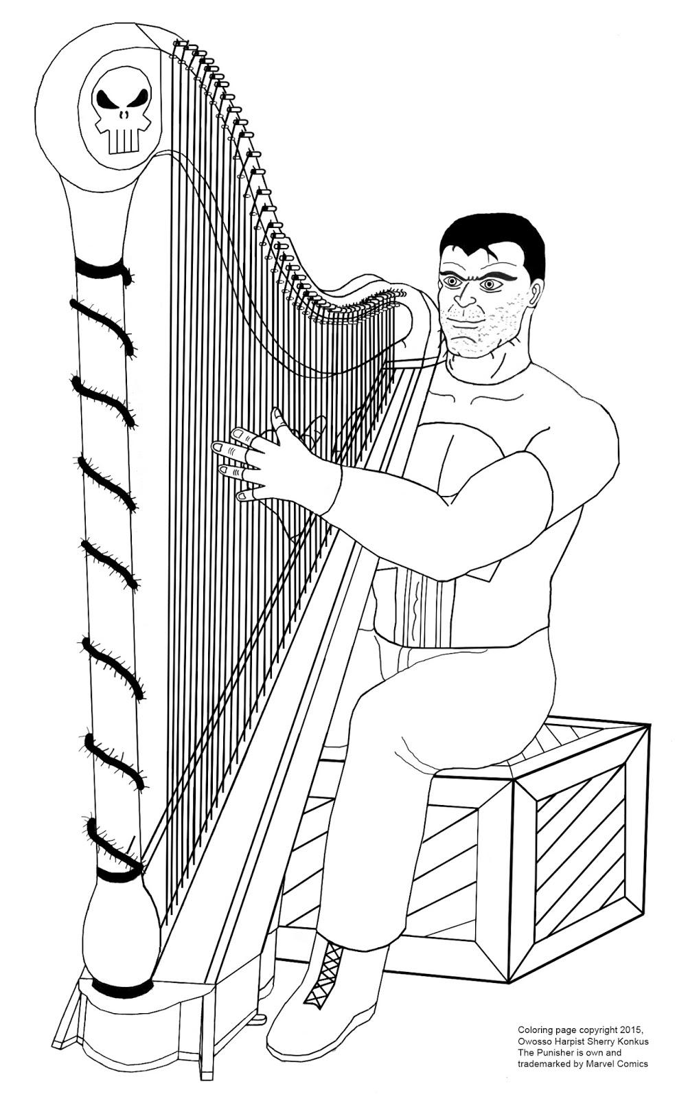 Heres Another Punisher Coloring Page To Print Out And Color You Can Download The Larger Version Of Picture Here