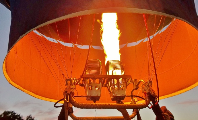 hot air balloon flames