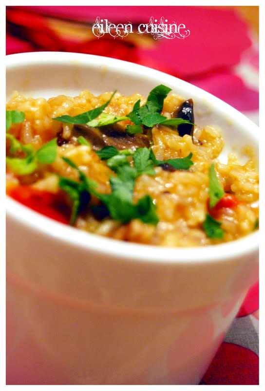 Orez cu ciuperci si carne de porc Eileen Cuisine