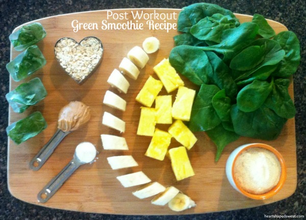 post workout smoothie, green smoothie with protein, smoothie recipe