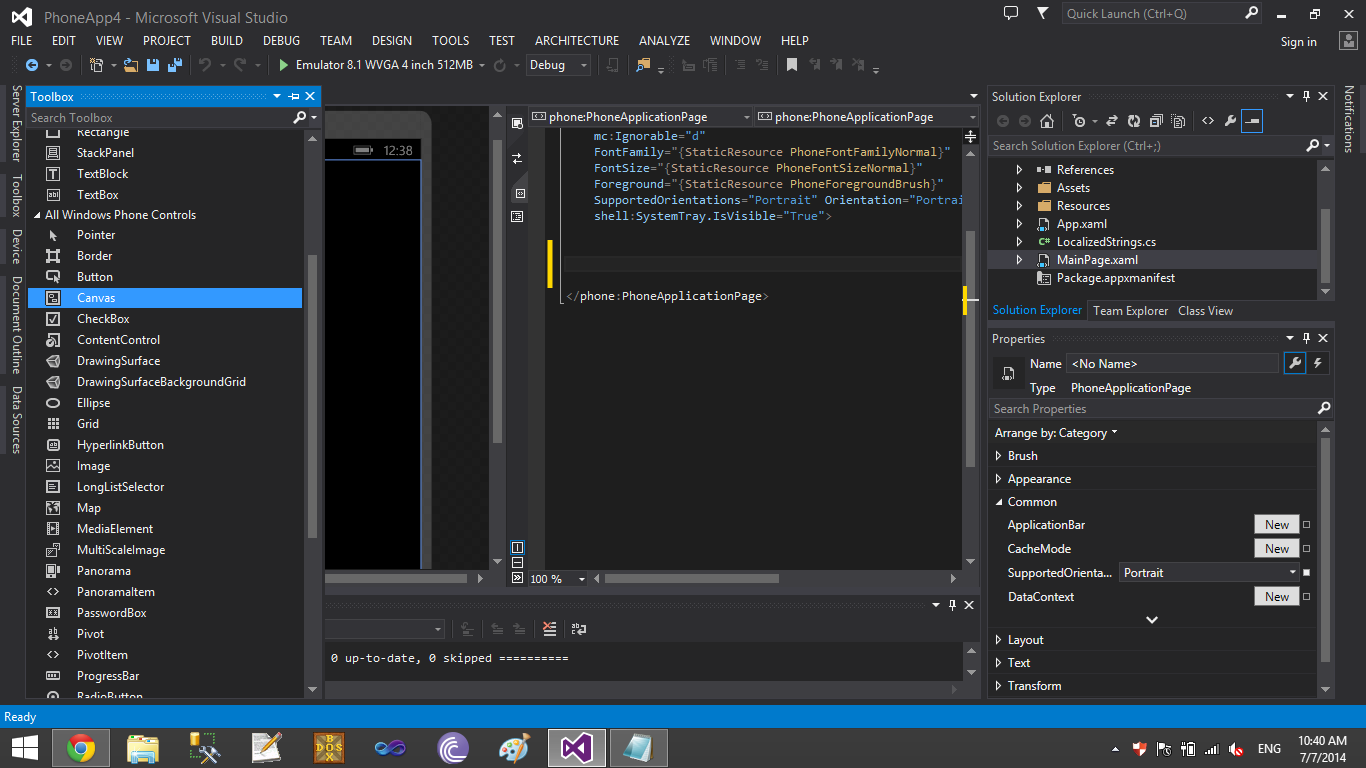 Canvas XAML Basics dev = 'infinity'