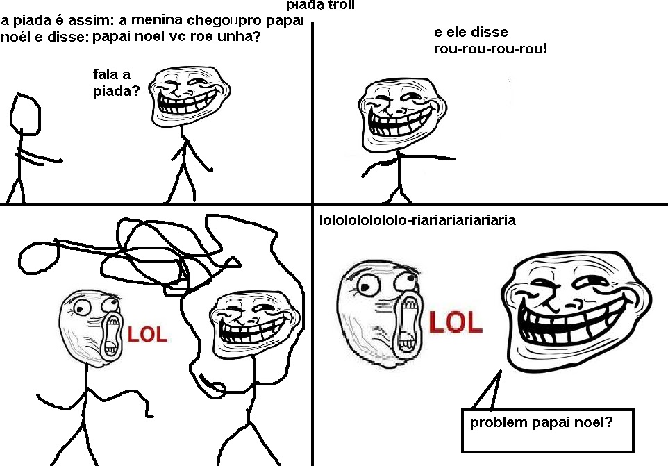 A VOLTA DOENTIA DO TROLLFACE (DE PIADA A ANOMALI@#%#$%, E DEPOIS A  DEPRESS@O) 