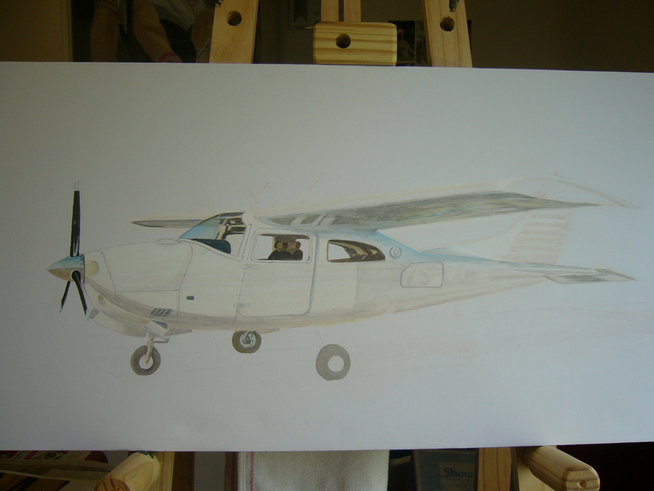 Art From The Heart Tutorials Acrylic Painting of an Aircraft