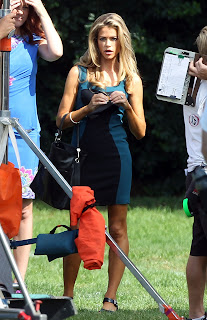 Denise Richards on the set of 90210  