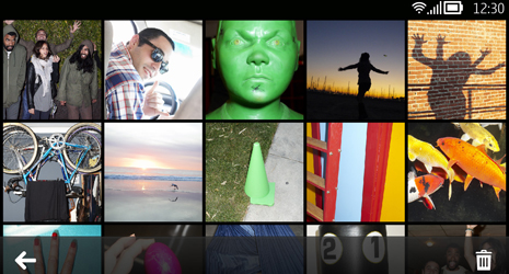 Nokia 808 pureview gallery grid view