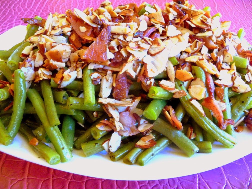 SPLENDID LOWCARBING BY JENNIFER ELOFF GREEN BEANS BACON ALMONDINE