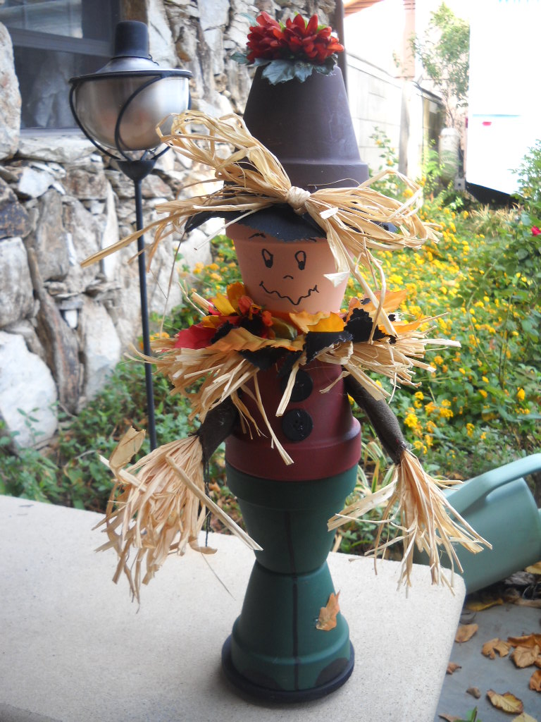 pot clay scarecrow crafts pots flower cotta terra halloween newest autumn journal linda ago