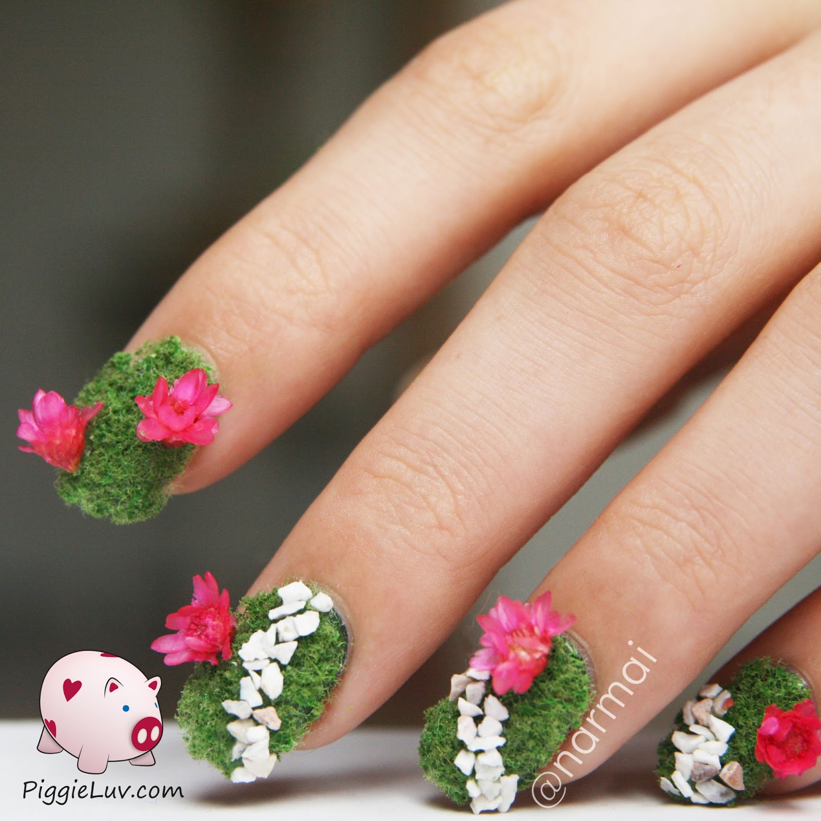 PiggieLuv Secret garden nail art (plus video tutorial!)