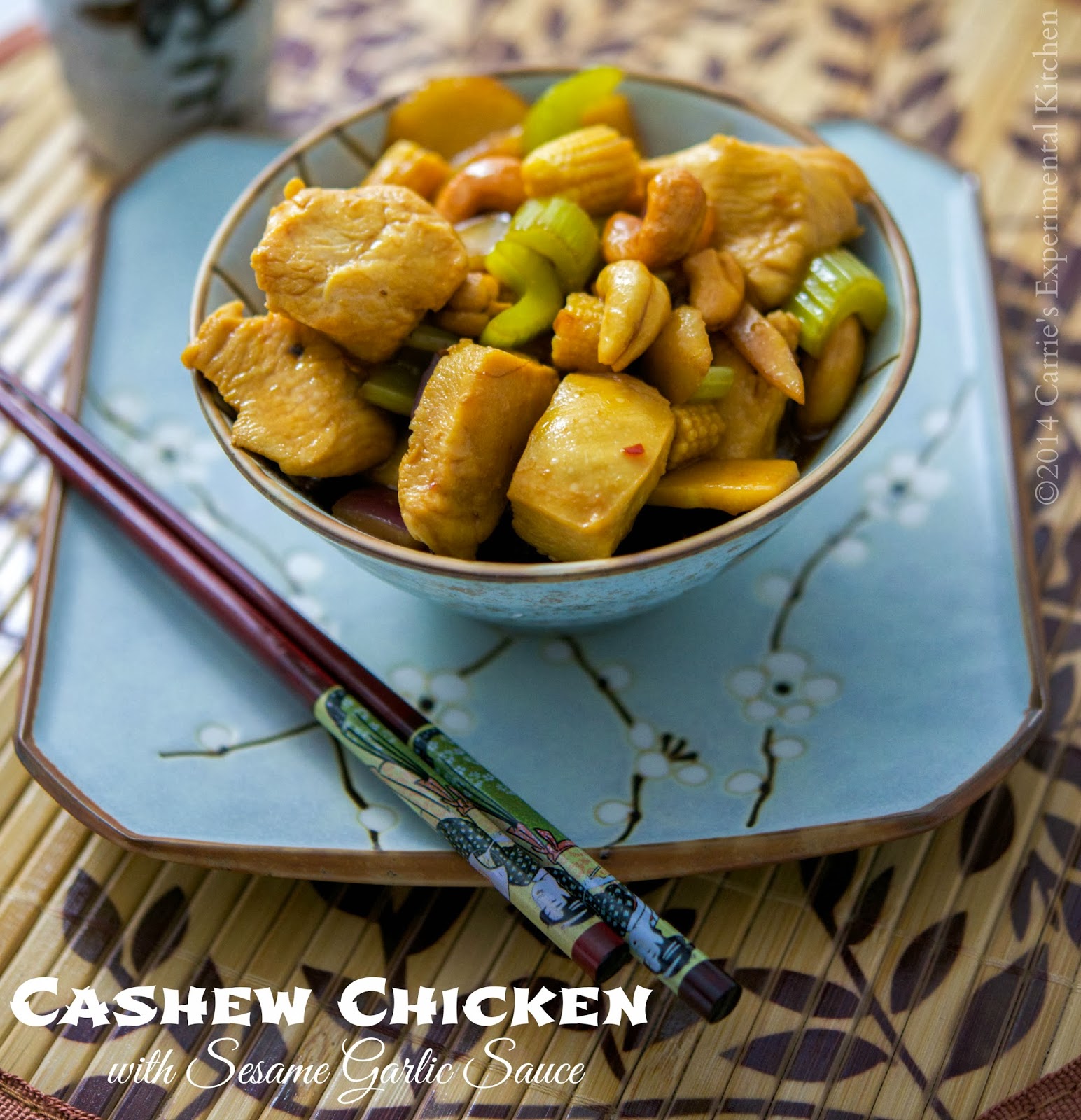 Carrie's Experimental Kitchen Cashew Chicken with Sesame Garlic Sauce