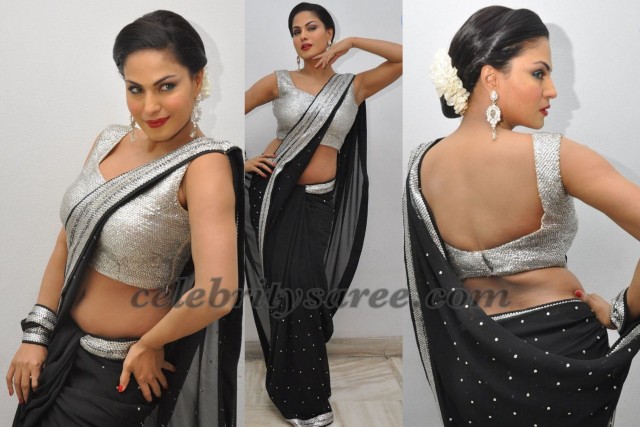 Veena Malik Silver Blouse
