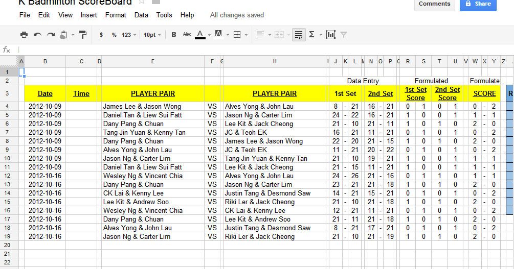 How to write a formula on spreadsheet