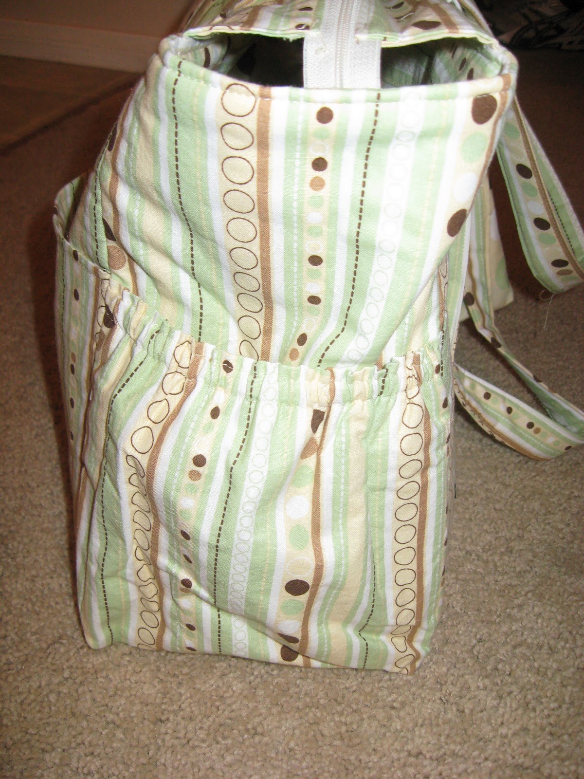 Sew Sew Simple Diaper Bag using a pattern