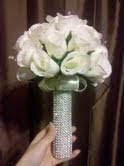 Rose Bouquet with Bling wrapped handle