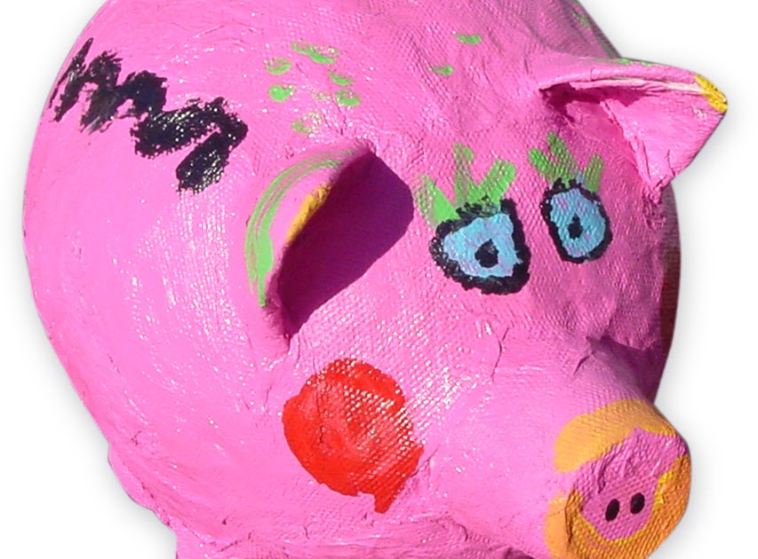 Paper Mache Piggy Bank Art Projects for Kids