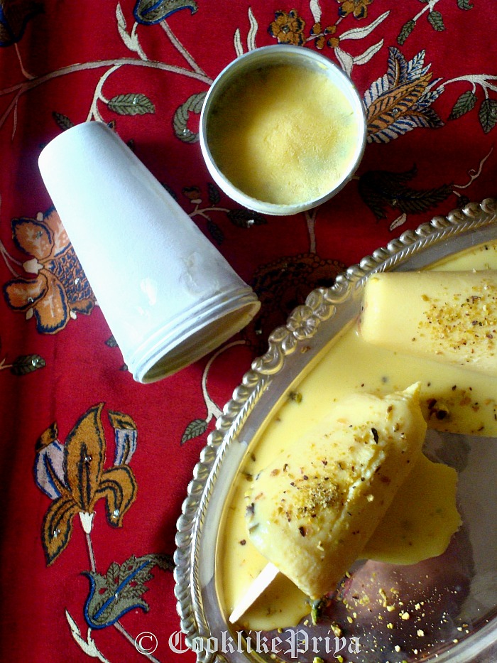 Cook like Priya Kesar Pista Kulfi Indian Kulfi Recipe Frozen