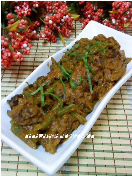 Dari Dapur Madihaa Rendang Kerang Kacang Panjang