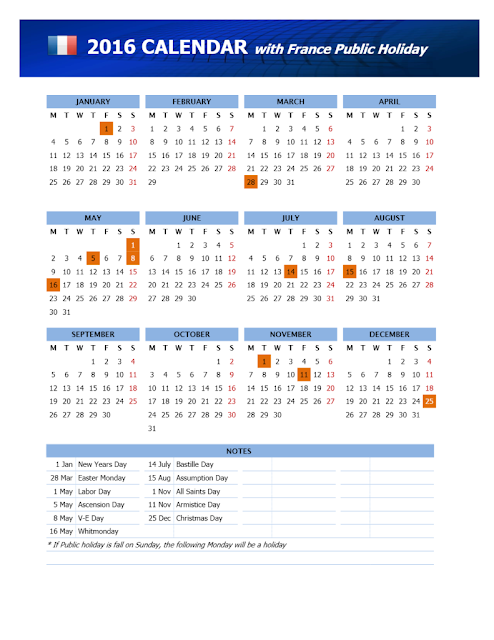 2016 Printable Calendar with European Holidays, Calendar 2016 European Public Holiday, Calendar 2016 with European Holiday, 2016 European Calendar Free Template