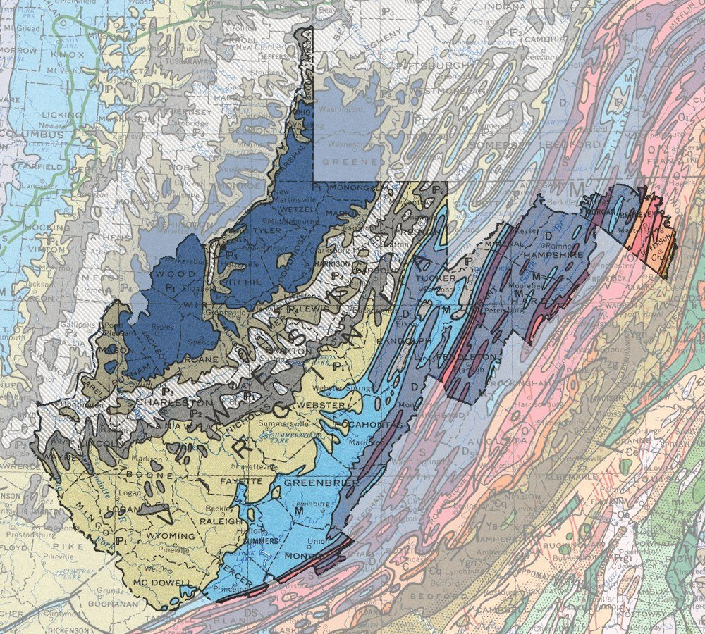 however i m guessing they re from u s the geological survey s geologic map of the united states 1974 by philip king and helen beikman however i m guessing they re from u s the geological survey s geologic map of the united states 1974 by philip king and helen beikman
