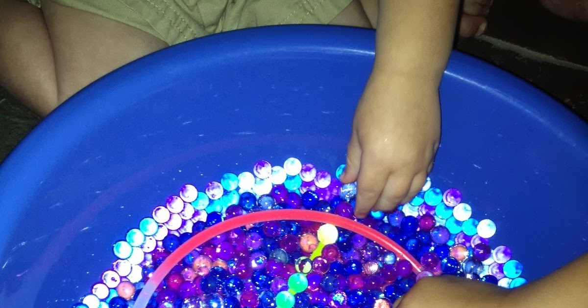 Sensory Play Keeps Tantrums Away Glow Sticks & Water Beads