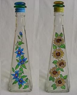 роспись на бутылках