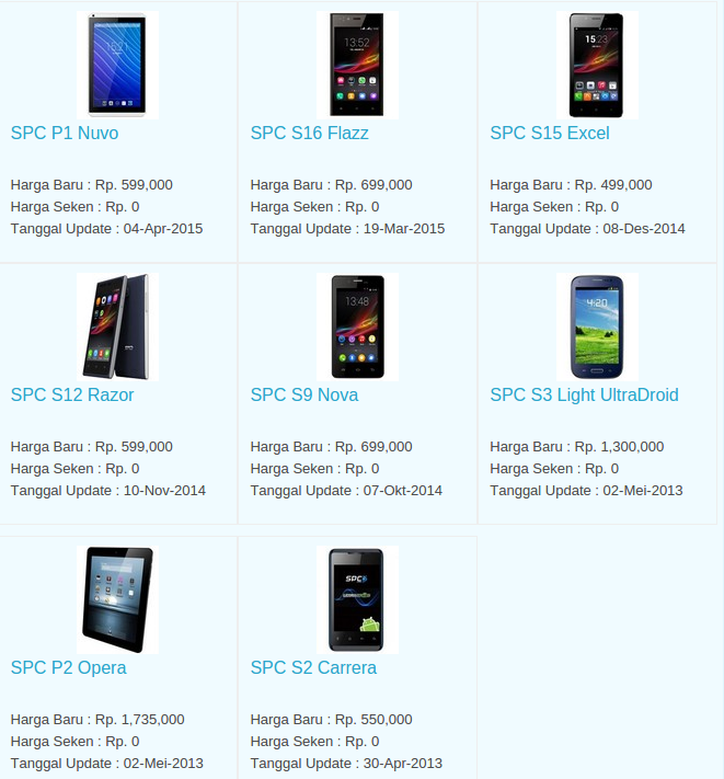 Daftar Harga Hp SPC November 2015 Daftar Harga Hp SPC November 2015