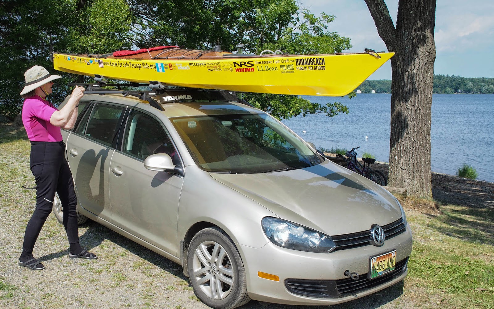 Kayak for Safe Passage Kids How to get the heavy kayak on and off the car