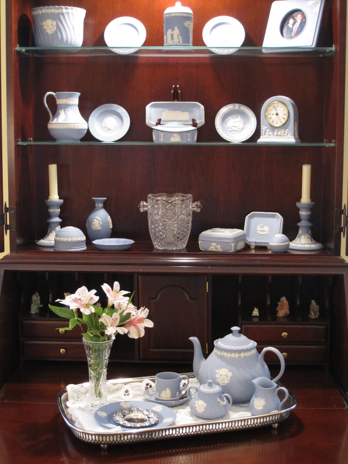 Tablescape Times Three Blue Monday "Wedgwood Tea for One"