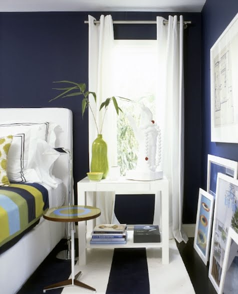 Decoración Ideal: Dormitorios en azul oscuro