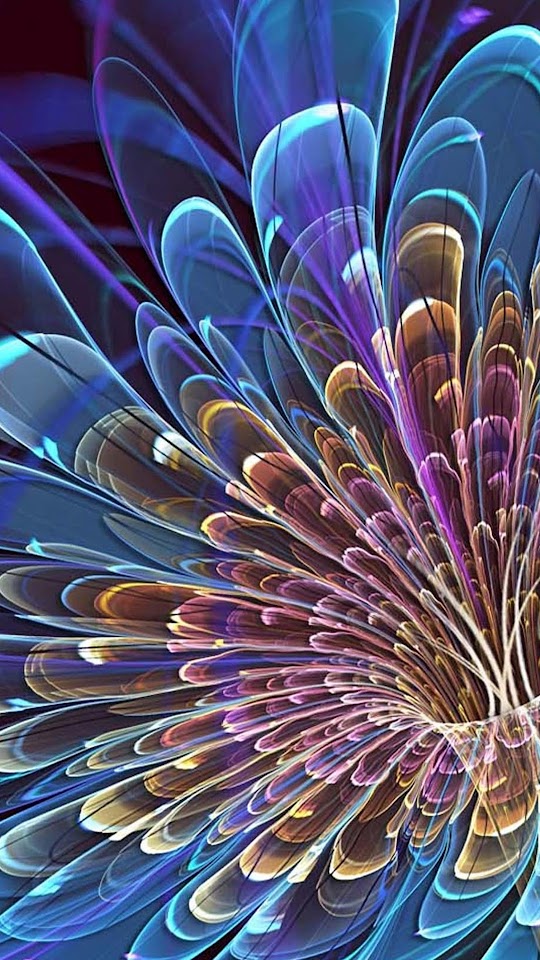 Fantasy Color Abstract Flower Feathers  Galaxy Note HD Wallpaper