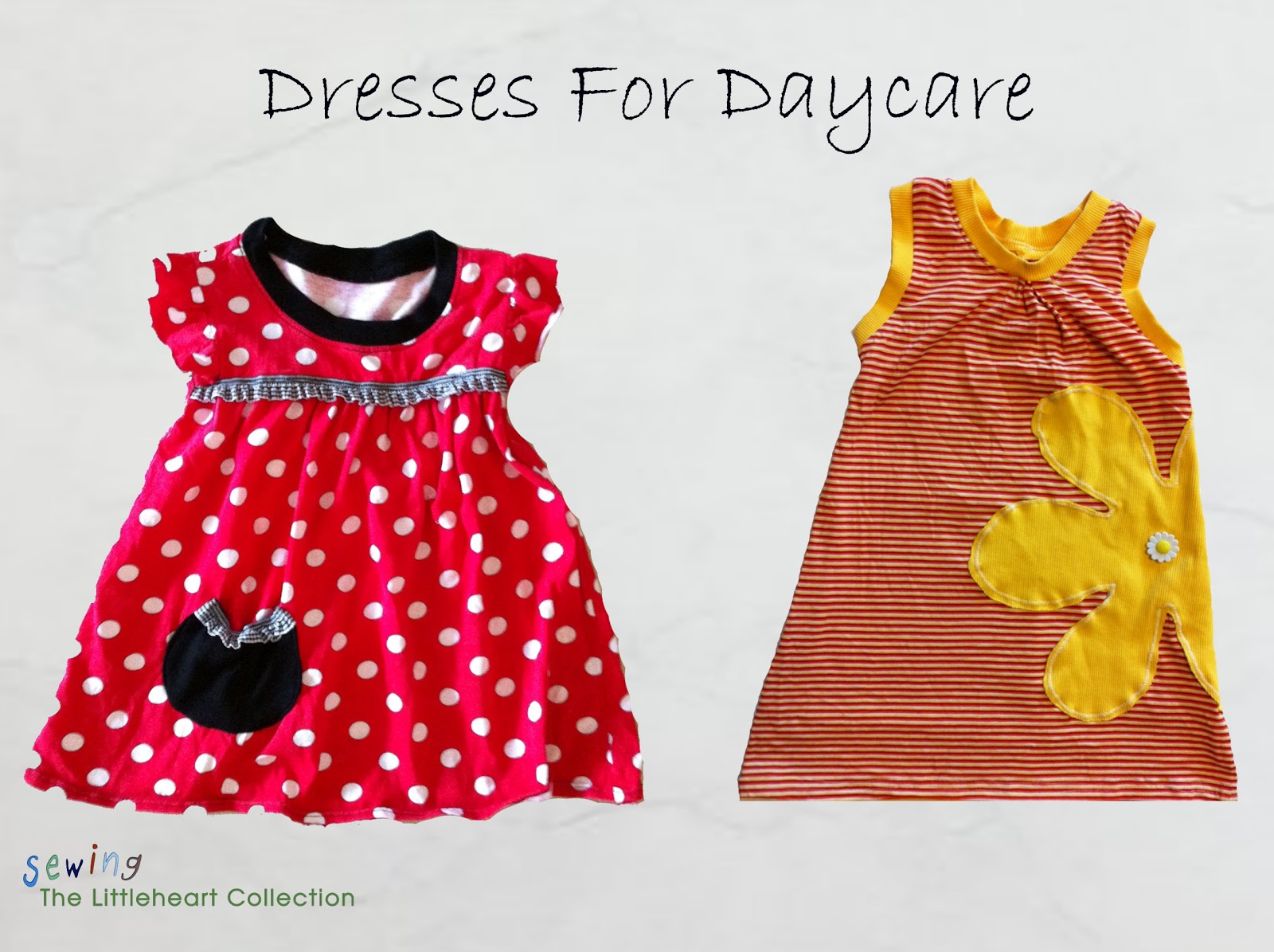 Sewing The Littleheart Collection Dresses for Daycare