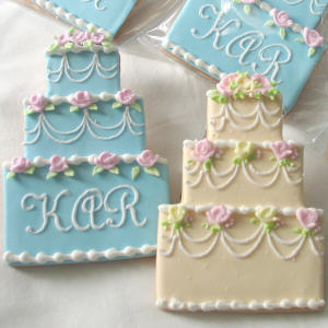 wedding cookie display