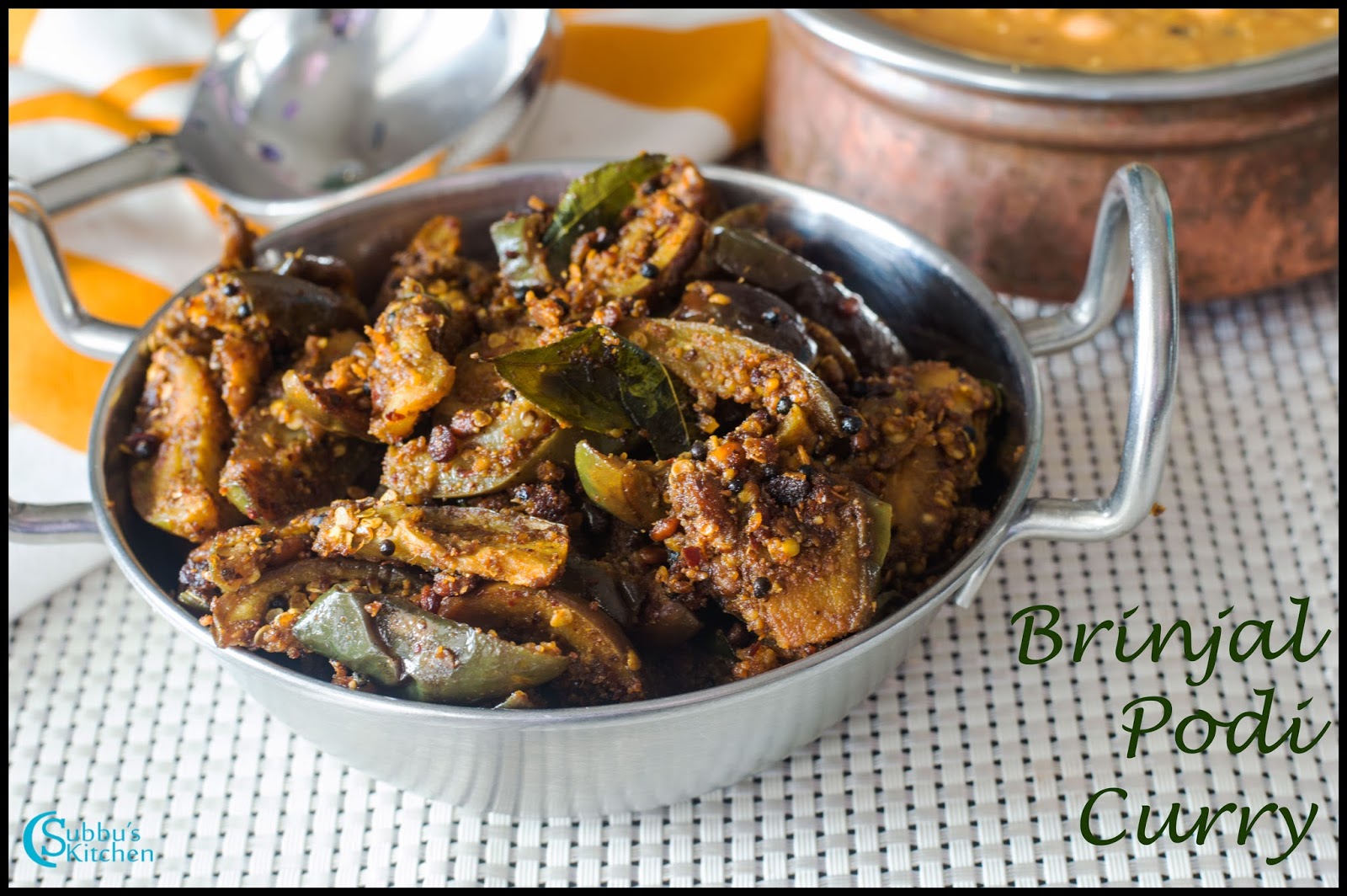 Brinjal Podi Curry Recipe Kathirikkai Podi Pota Curry Subbus Kitchen