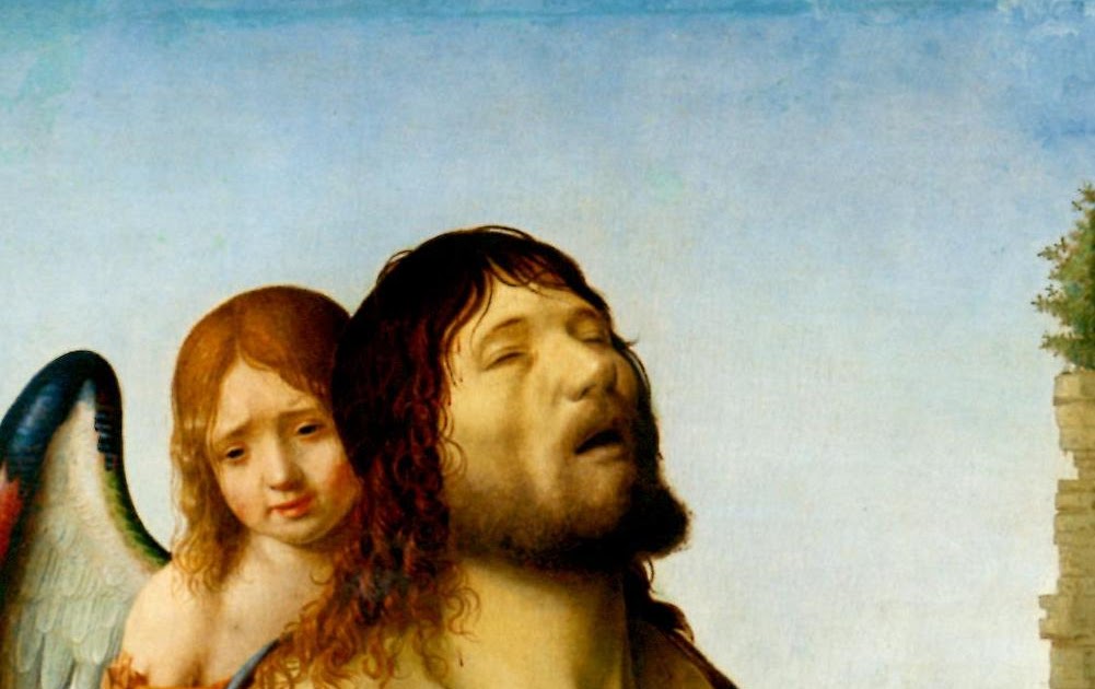 Identidad sanjuanera Cristo muerto sostenido por un ángel