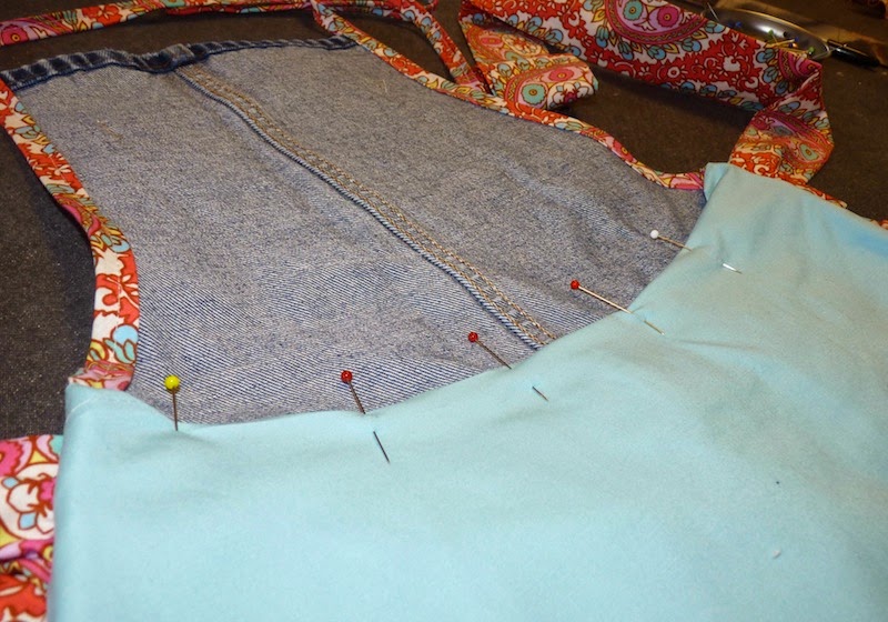 Mary Jo's Cloth Design Blog Recycle Old Blue Jeans into a Fun Apron