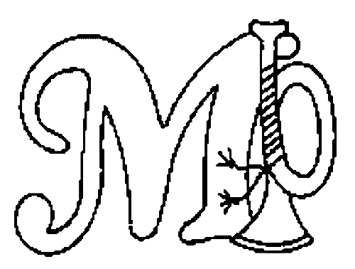imagens letras do alfabeto letra M pintar Desenhos Para Colori letras do alfabeto letra M desenhar