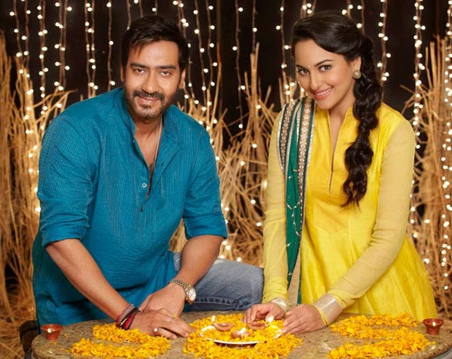 Ajay Devgan & Sonakshi Sinha Couple HD Wallpapers Free Download