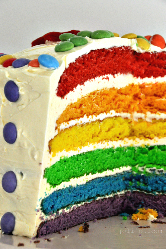 Rainbow Cake Regenbogenkuchen Rezept Jolijou